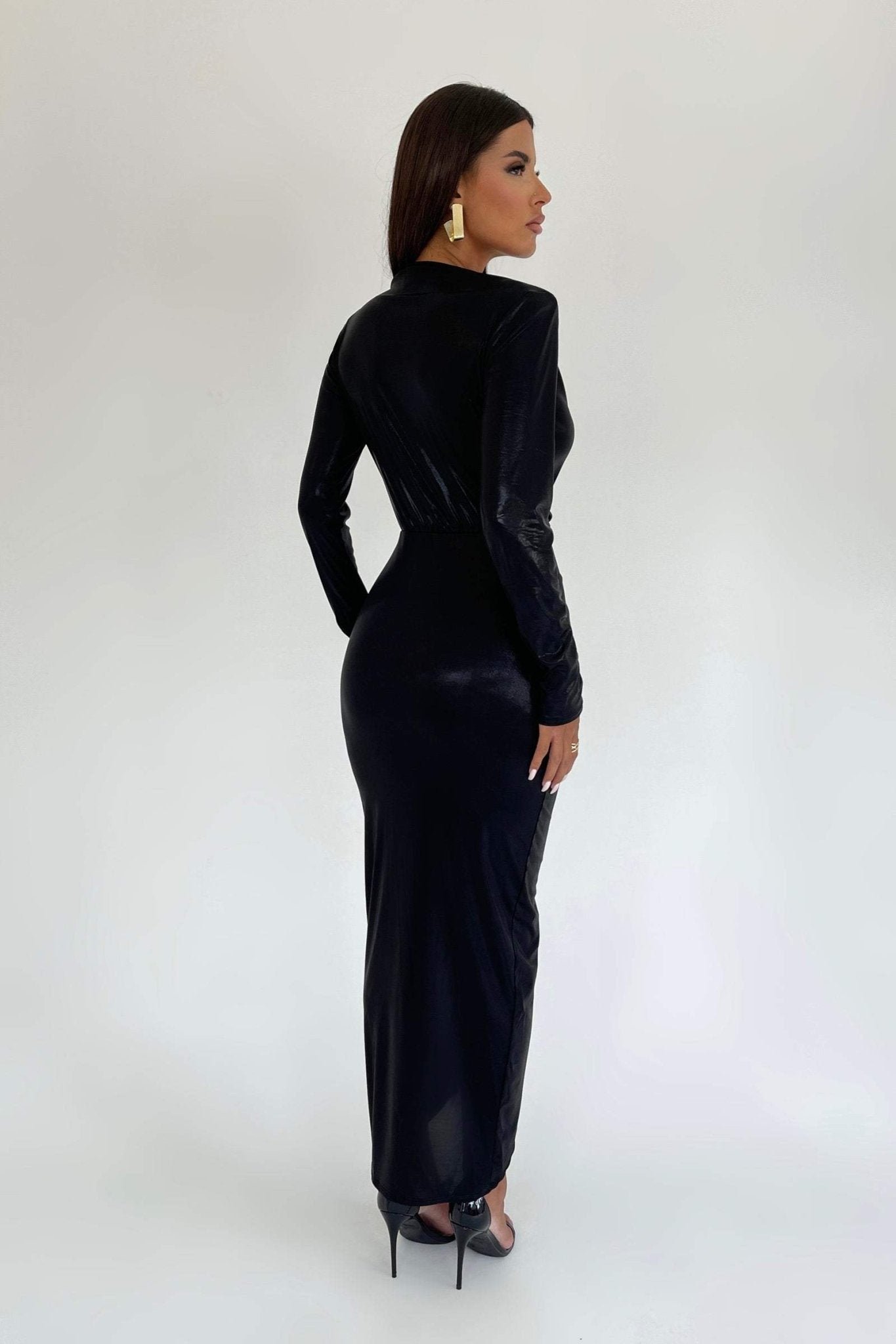 ailiyah-metallic-v-neck-slit-midi-dress-sd00210251751-green-s-sunfere-288944 Ailiyah Metallic V-neck Slit Midi Dress - Image 18