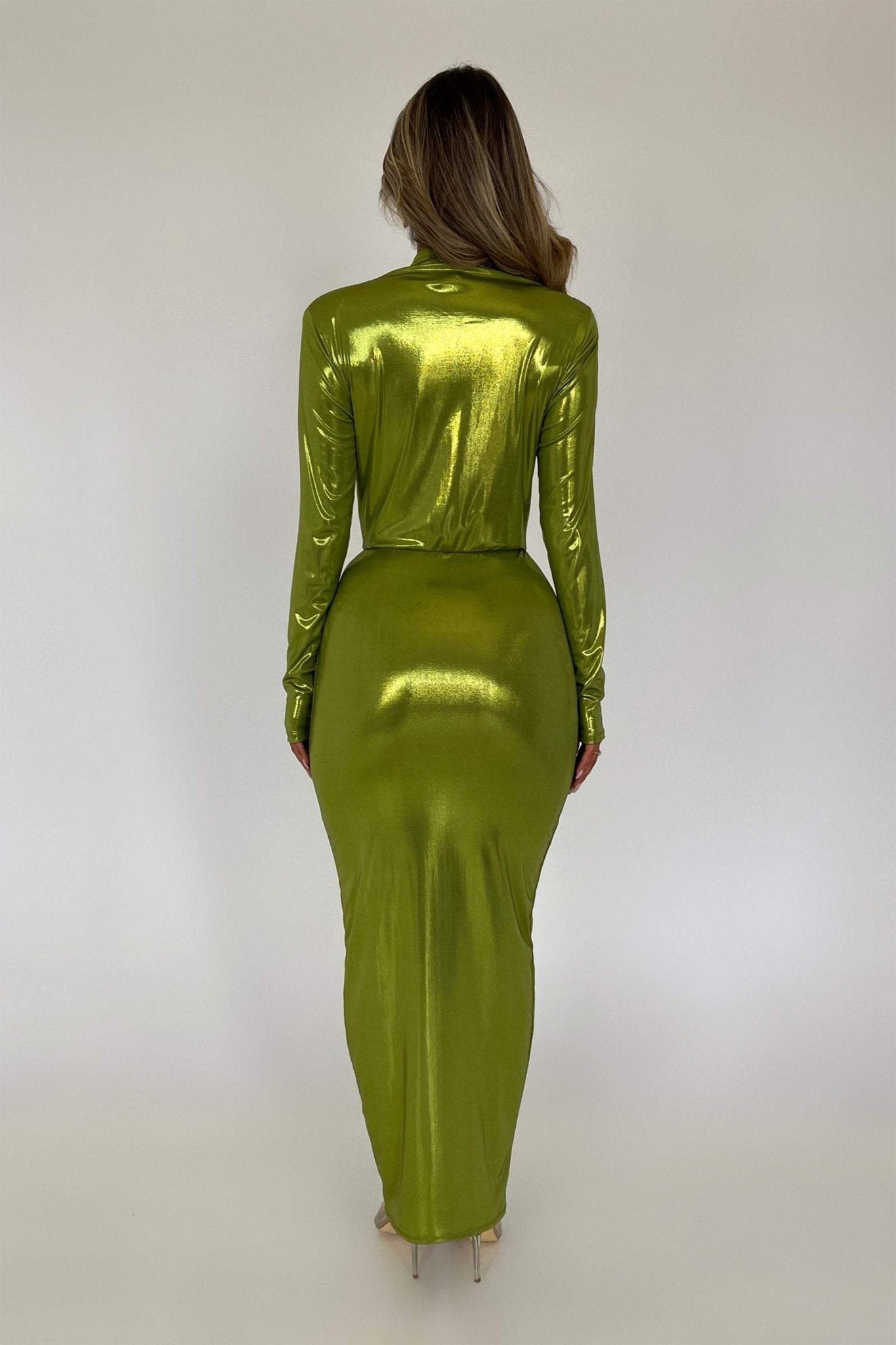 ailiyah-metallic-v-neck-slit-midi-dress-sd00210251751-green-s-sunfere-356914 Ailiyah Metallic V-neck Slit Midi Dress - Image 24