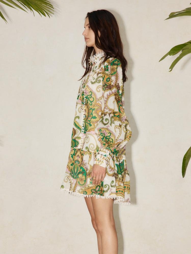 alani-printed-lace-trim-tiered-mini-shirt-dress-sd0020516147-geige-s-sunfere-647321 Alani Printed Lace Trim Tiered MIni Shirt Dress - Image 4