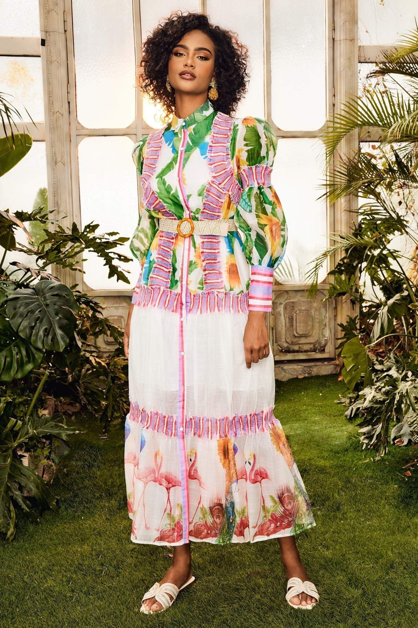 alina-floral-lantern-sleeve-maxi-dress-sd00602272338-multi-m-sunfere-711912 Alina Floral Lantern Sleeve Maxi Dress - Image 2