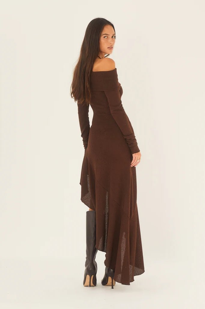 alisa-off-shoulder-flare-midi-knit-dress-sd00209181530-brown-s-sunfere-303780 Alisa Off-shoulder Flare Midi Knit Dress - Image 4