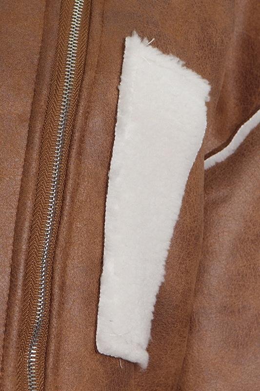 anastasia-cropped-shearling-trimmed-jacket-so00211281985-brown-s-sunfere-265515 Anastasia Cropped Shearling Trimmed Jacket - Image 4