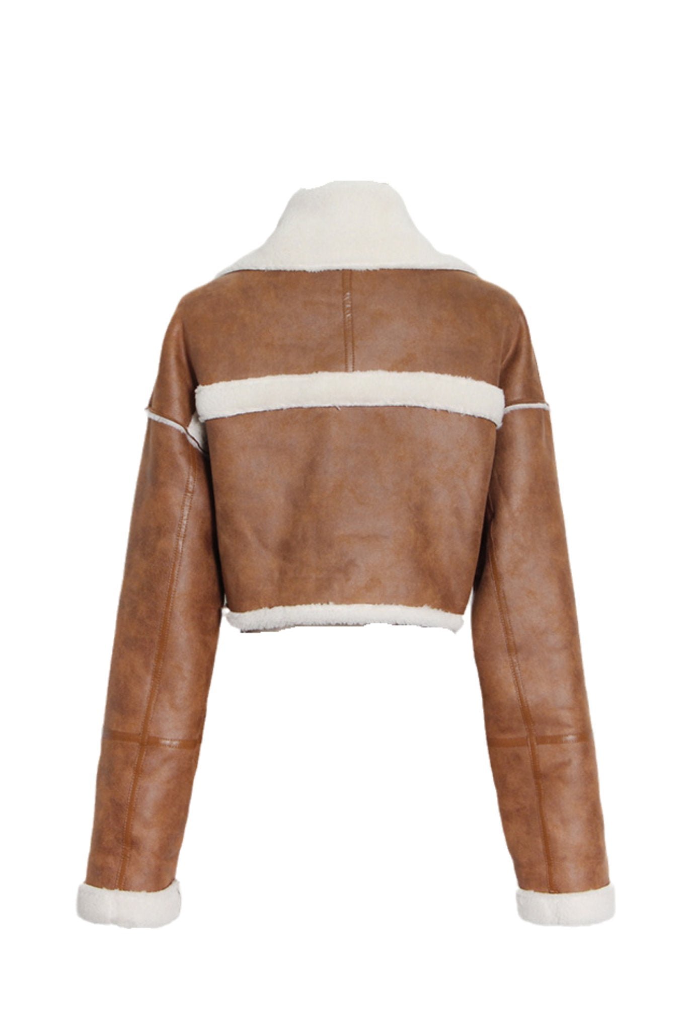 anastasia-cropped-shearling-trimmed-jacket-so00211281985-brown-s-sunfere-418385 Anastasia Cropped Shearling Trimmed Jacket - Image 5