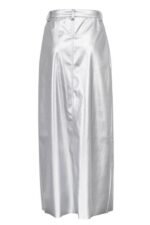 Andrey Metallic Midi Slit Skirt - Image 5