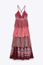 Ann Printed Crossover Strap Maxi Dress - Image 9