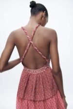 Ann Printed Crossover Strap Maxi Dress - Image 2