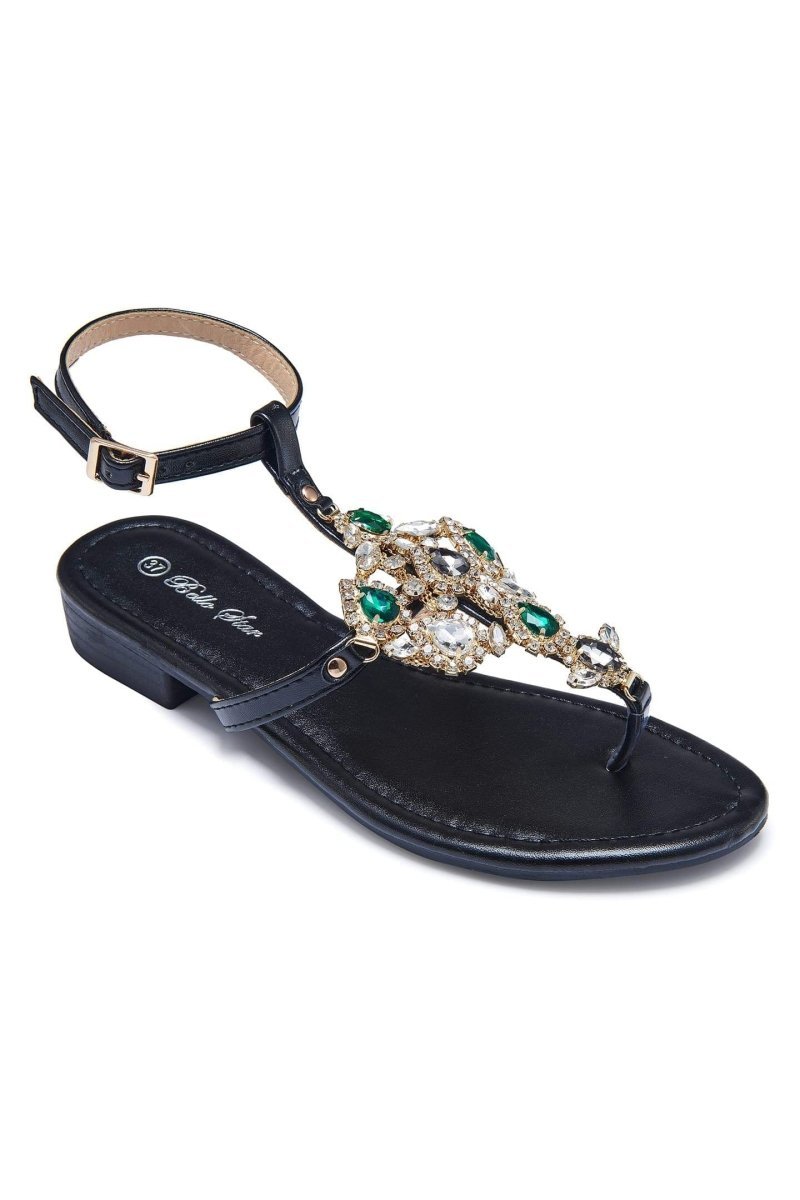 antonia-rhinestone-decor-flip-flops-ssh00603282562-black-37-sunfere-975541 Antonia Rhinestone Decor Sandals - Image 4