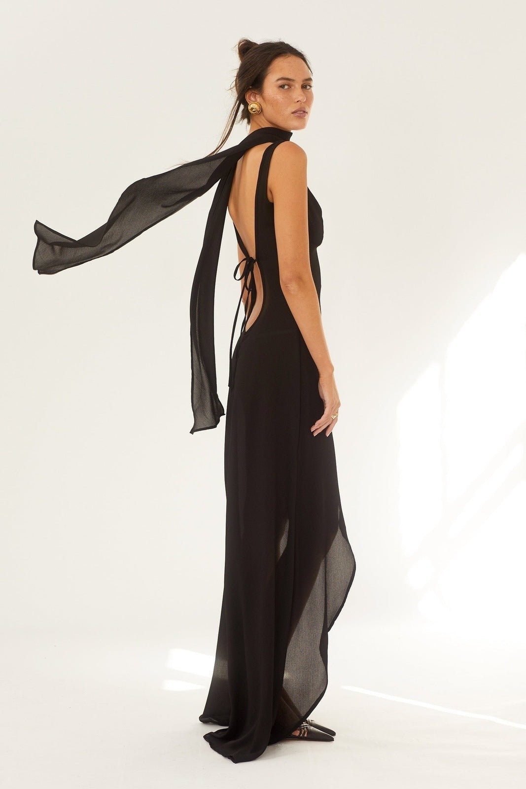 apphia-v-neck-backless-slit-maxi-dress-sd00211021801-black-s-sunfere-205189 Apphia V-neck Backless Slit Maxi Dress - Image 2