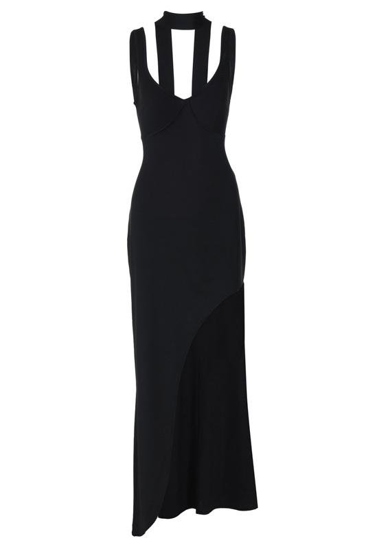 apphia-v-neck-backless-slit-maxi-dress-sd00211021801-black-s-sunfere-899509 Apphia V-neck Backless Slit Maxi Dress - Image 8