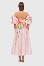 Audrey Floral Printed Off-shoulder Midi Dress - Image 5