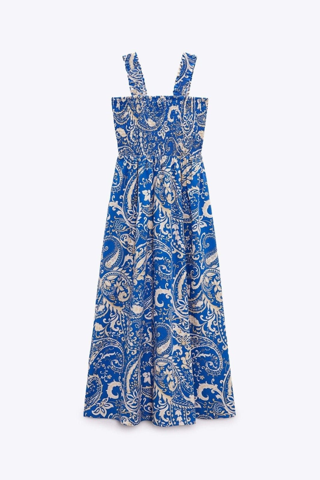 aurelian-shirred-bodice-strap-flare-midi-dress-sd00208261284-blue-s-sunfere-186867 Aurelian Shirred Bodice Strap Flare Midi Dress - Image 5