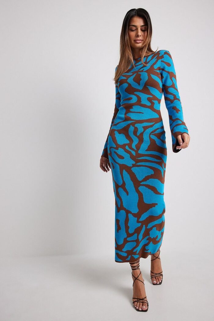 Ava Jacquard Knit Midi Dress - Image 1