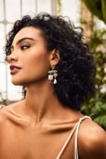Baroque Colorful Gem Pearl Earrings - Image 3