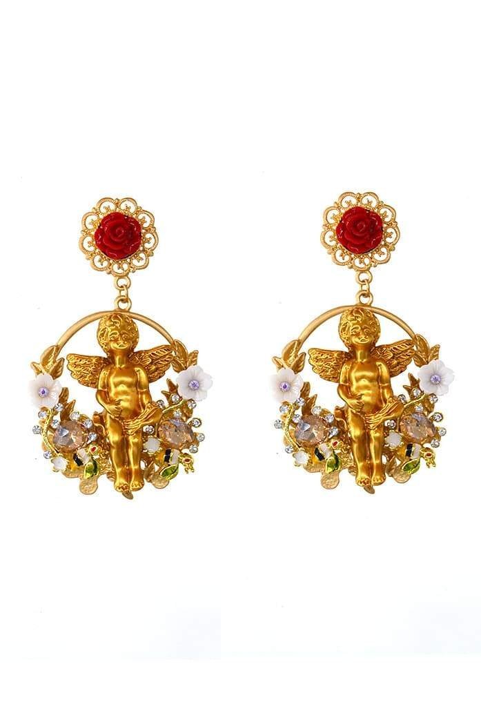 baroque-cupid-angel-earrings-sa00601312431-gold-sunfere-935663 Baroque Cupid Angel Earrings - Image 1