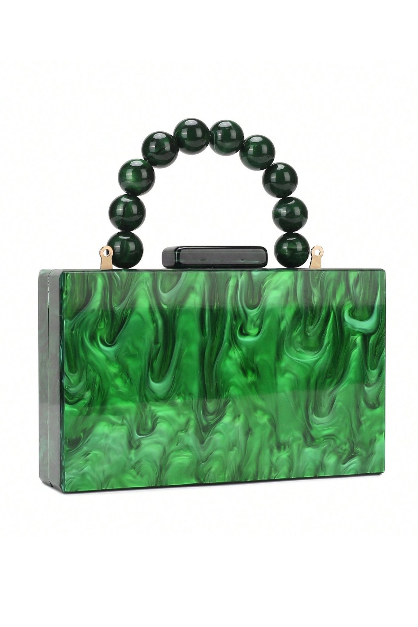 beaded-chain-marbling-handbag-sa00602262318-green-sunfere-319537 Beaded Chain Marbling Handbag - Image 4