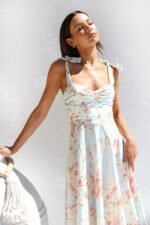 Beata Printed Strap Midi Dress - Image 8