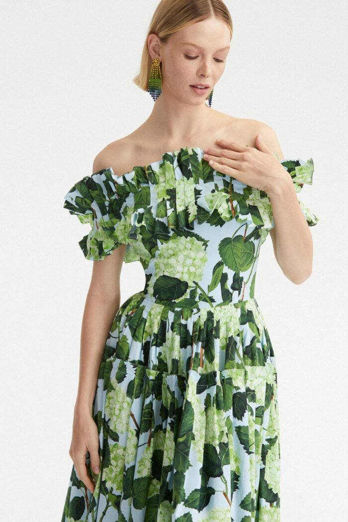 Bess Printed Ruffle Off-shoulder Tiered Maxi Dress - Image 2