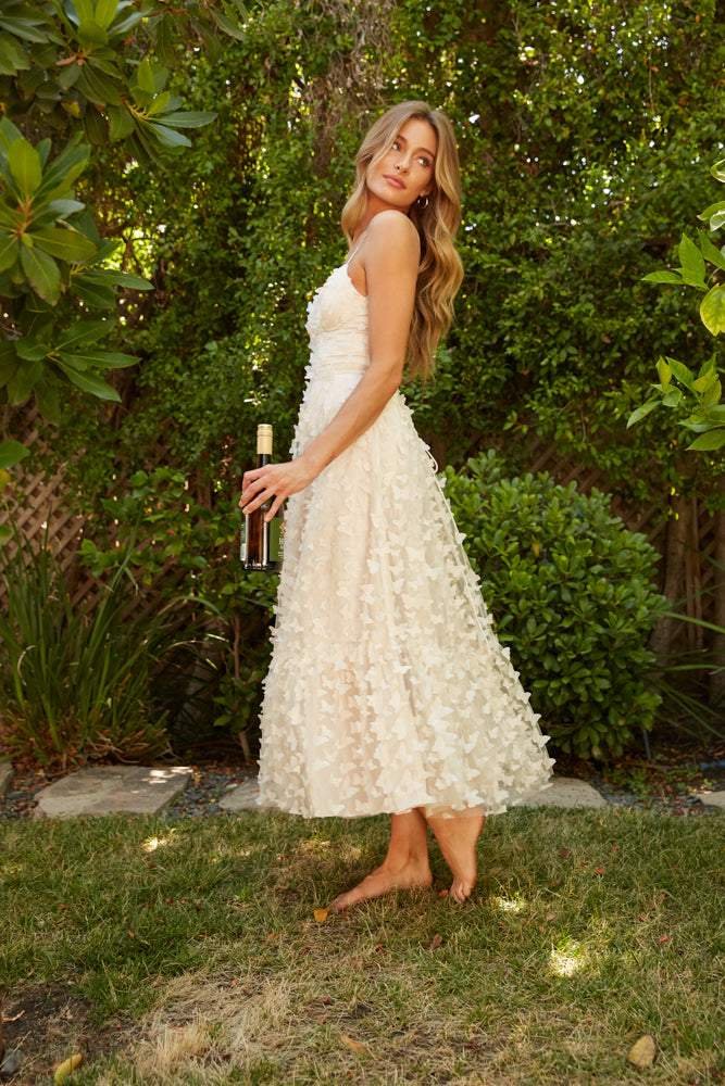 blanche-butterfly-a-line-midi-dress-sd00203152443-beige-s-sunfere-851357 Blanche Butterfly A-line Midi Dress - Image 2
