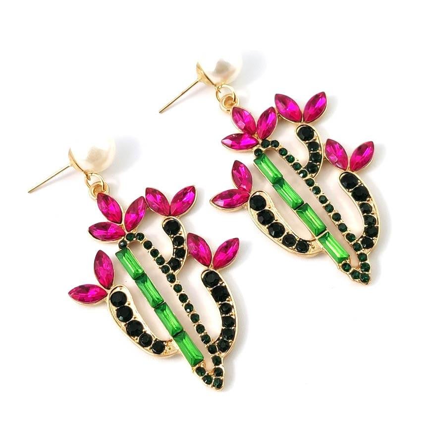 cactus-diamante-drop-earrings-sa0020516094-green-sunfere-192955 Cactus Diamante Drop Earrings - Image 2
