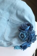 Camellia Denim Beret Hat - Image 6