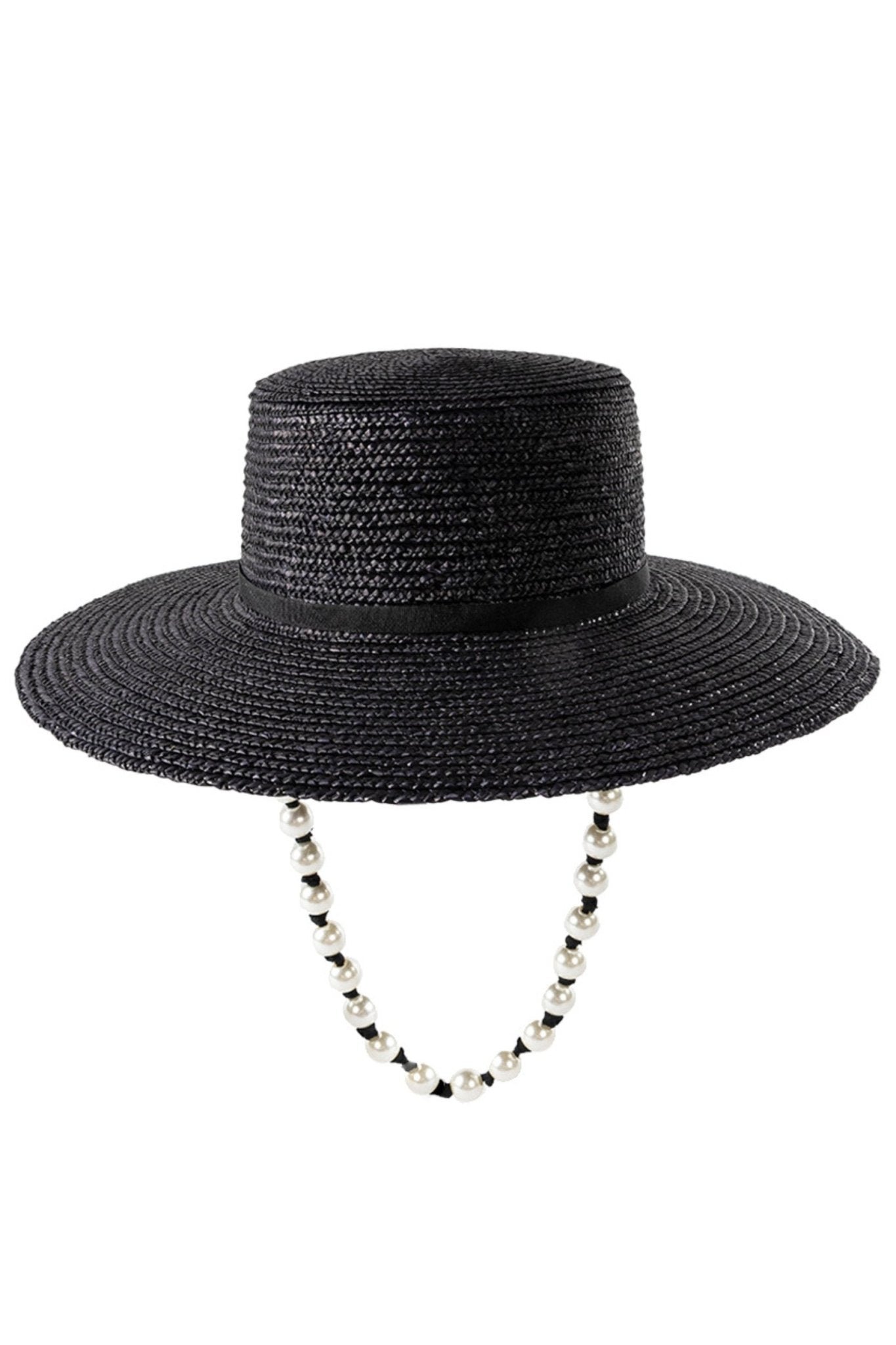 carla-beaded-chain-straw-hat-sa0020714914-black-one-size-sunfere-453943 Carla Beaded Chain Straw Hat - Image 2
