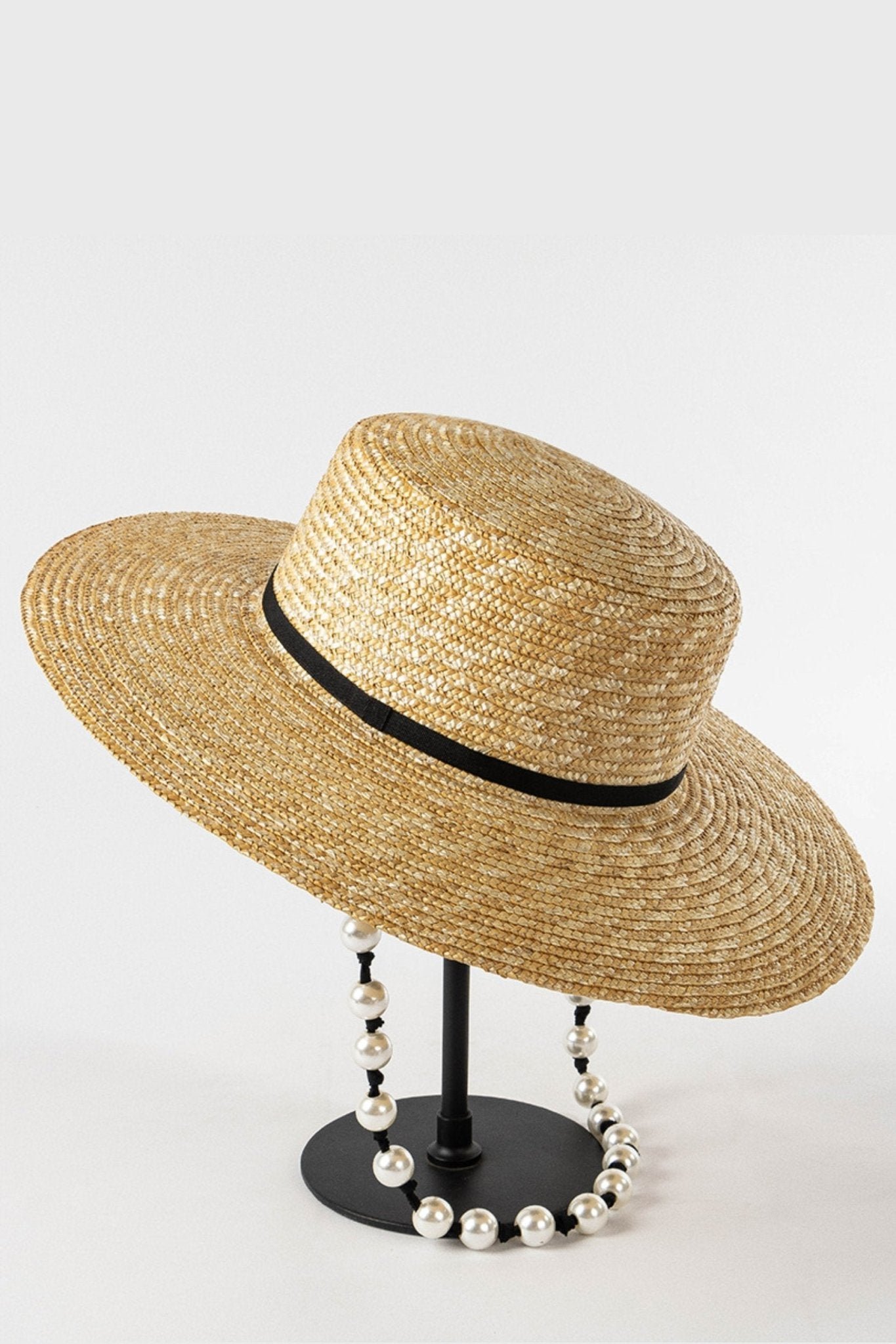 carla-beaded-chain-straw-hat-sa0020714914-black-one-size-sunfere-482940 Carla Beaded Chain Straw Hat - Image 4