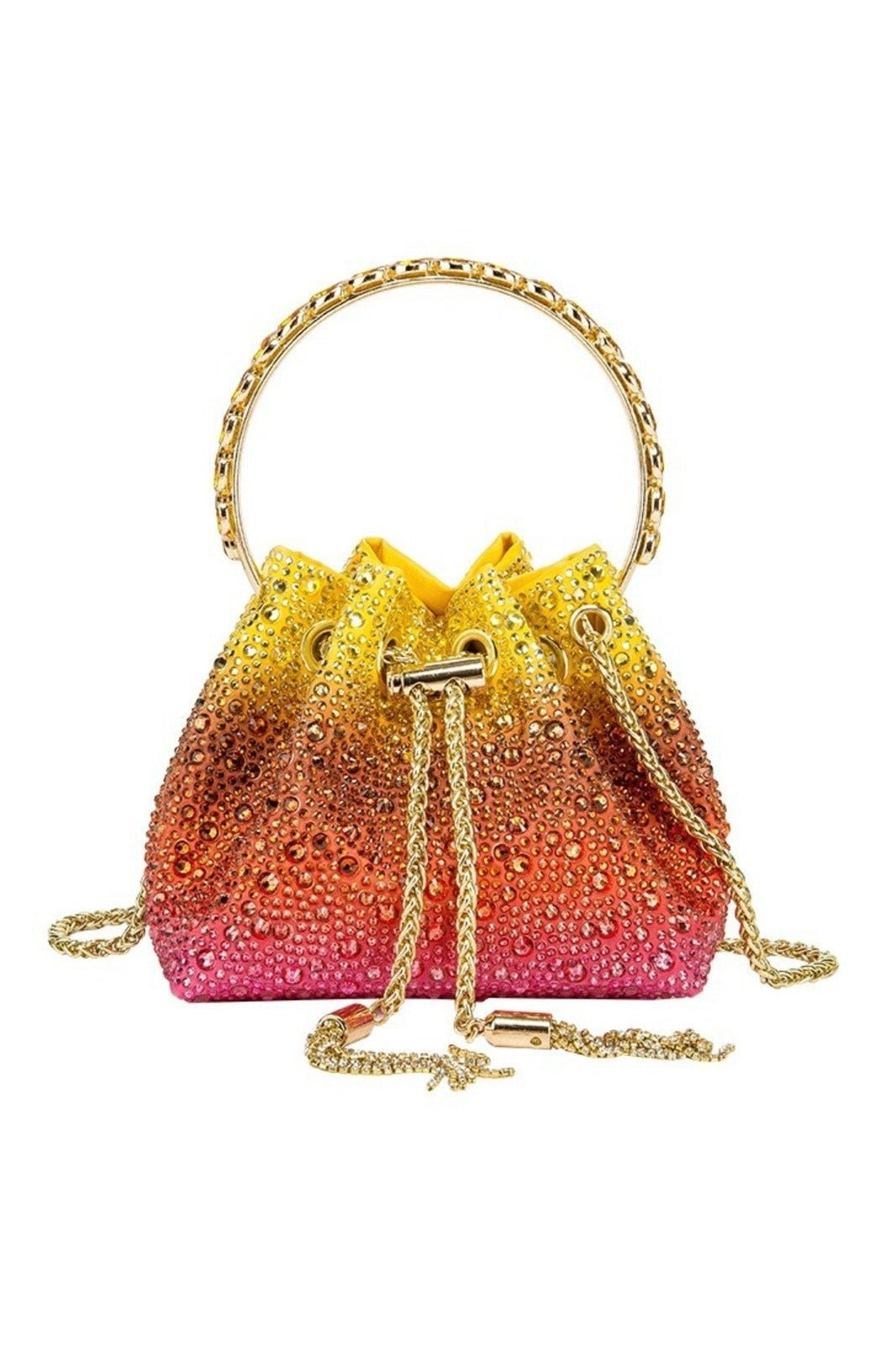 carlin-diamente-loop-handle-bucket-bag-sa00209011307-orange-sunfere-857419 Carlin Diamente Loop Handle Bucket Bag - Image 1