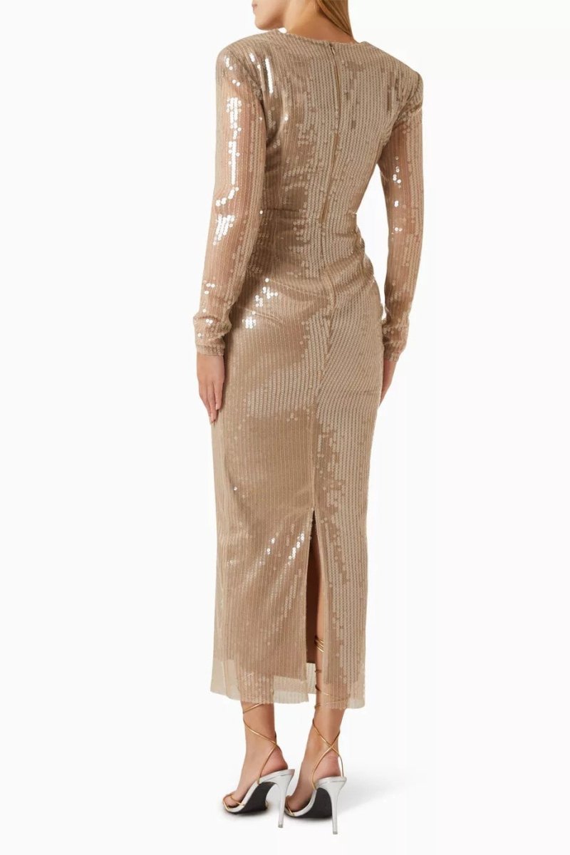 cathy-flower-sequins-midi-dress-sd00603152452-khaki-s-sunfere-508499 Cathy Flower Sequins Midi Dress - Image 6