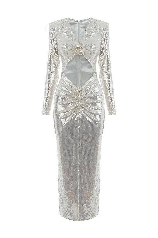 cathy-flower-sequins-midi-dress-sd00603152452-white-s-sunfere-635971 Cathy Flower Sequins Midi Dress - Image 15