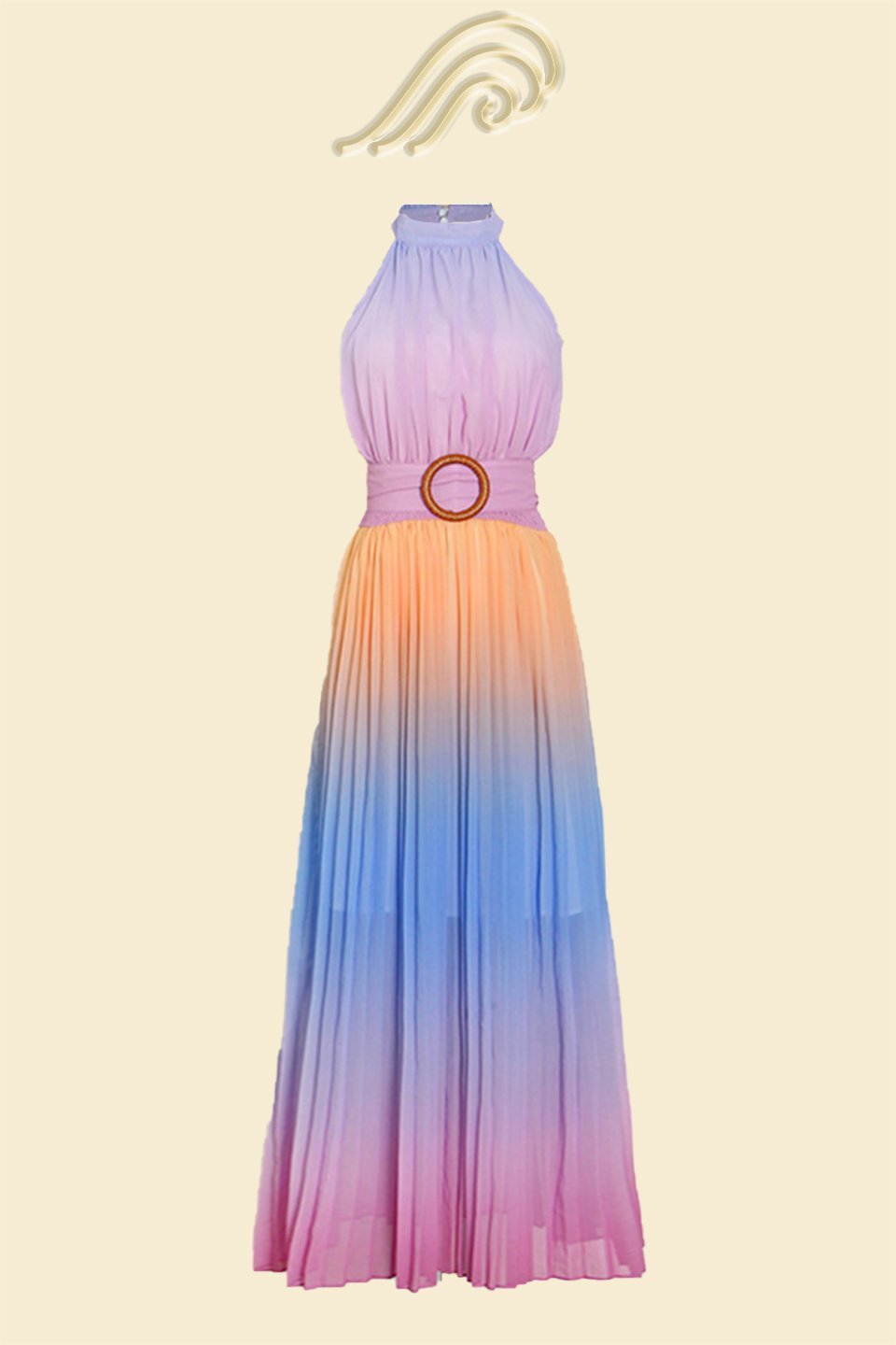clare-printed-plisse-halterneck-maxi-dress-sd00209041321-multi-s-sunfere-343678 Clare Printed Plisse Halterneck Maxi Dress - Image 5