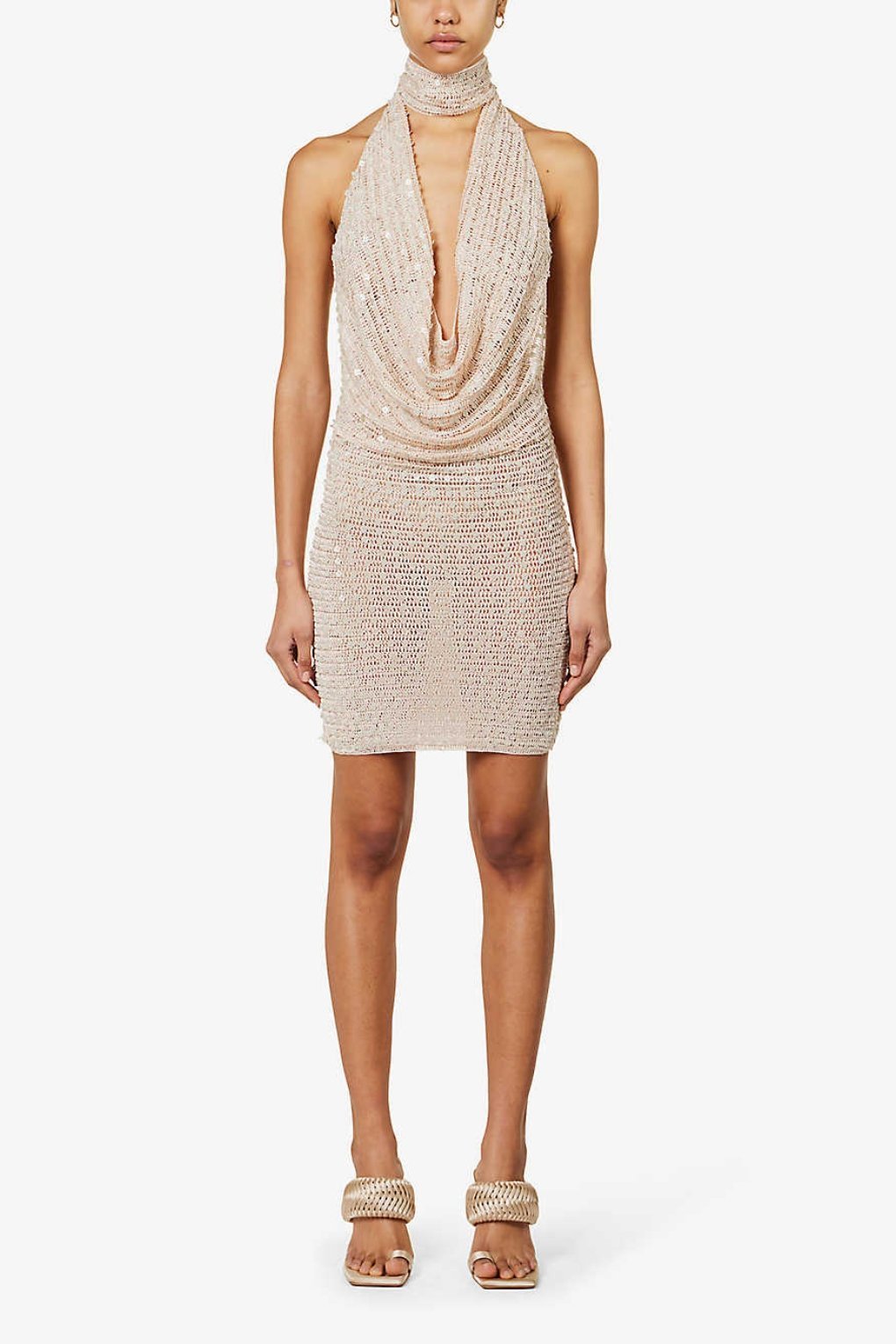 claudia-halterneck-sequin-crochet-mini-dress-sd00207241041-beige-s-sunfere-649249 Claudia Halterneck Sequin Crochet Mini Dress - Image 7