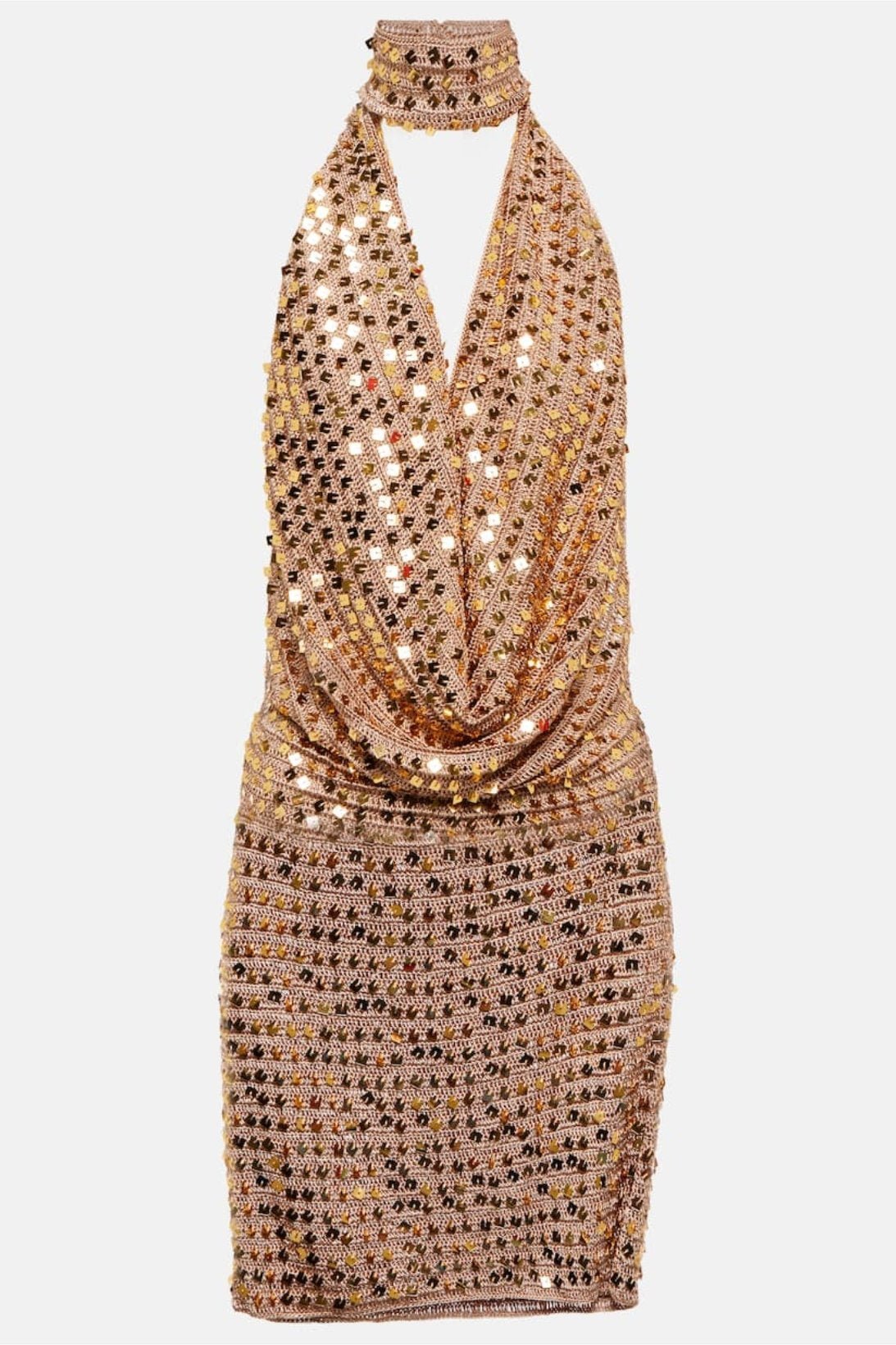 claudia-halterneck-sequin-crochet-mini-dress-sd00207241041-gold-s-sunfere-881367 Claudia Halterneck Sequin Crochet Mini Dress - Image 5