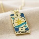 Color Dripping Tarot Cards Square Pendant Necklace - Image 7