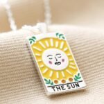 Color Dripping Tarot Cards Square Pendant Necklace - Image 9