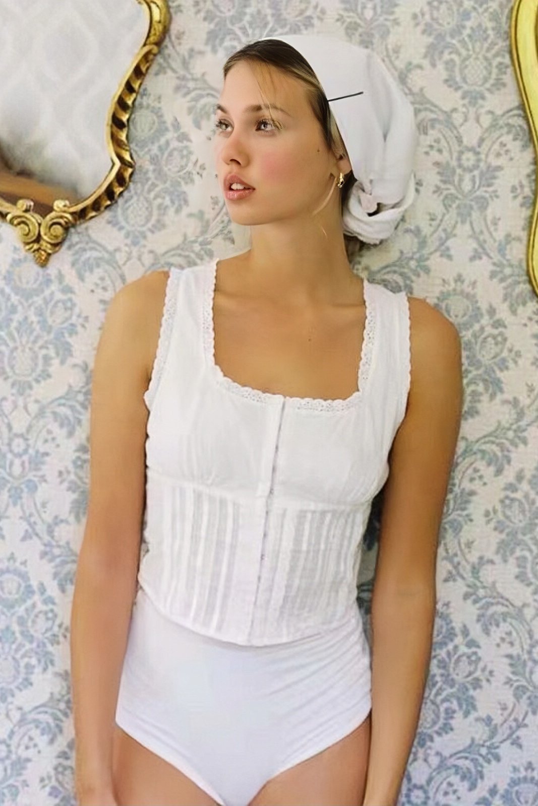 cora-pleated-lace-up-cotton-tank-top-st0020605519-white-s-sunfere-961147 Cora Pleated Lace-up Cotton Tank Top - Image 4