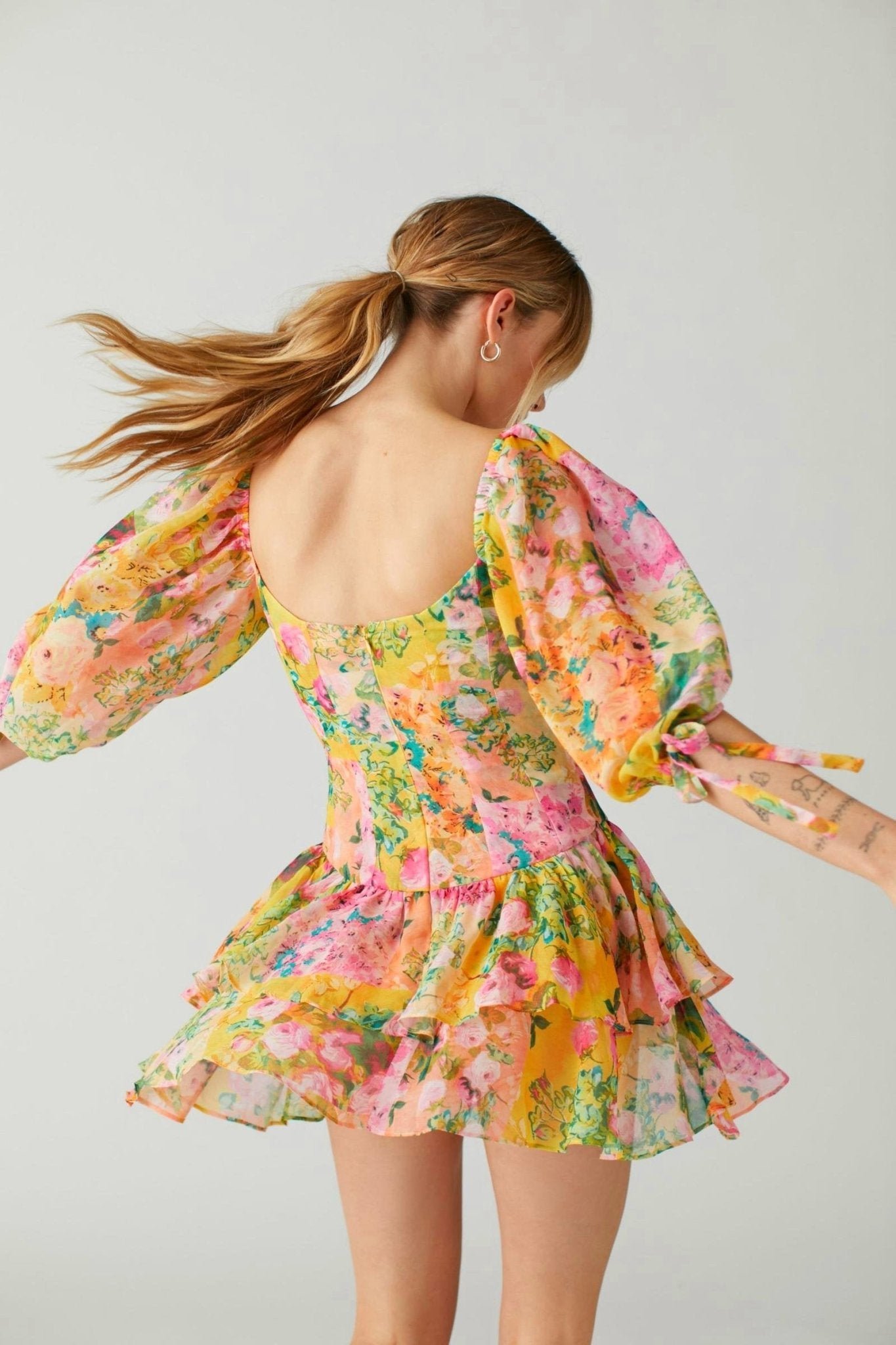 cornelia-printed-splicing-tiered-mini-dress-sd00207221009-multi-s-sunfere-625243 Cornelia Printed Splicing Tiered Mini Dress - Image 3