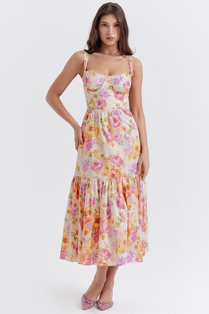 cottie-printed-flare-midi-dress-sd0020703889-pink-s-sunfere-216802 Cottie Printed Flare Midi Dress - Image 6