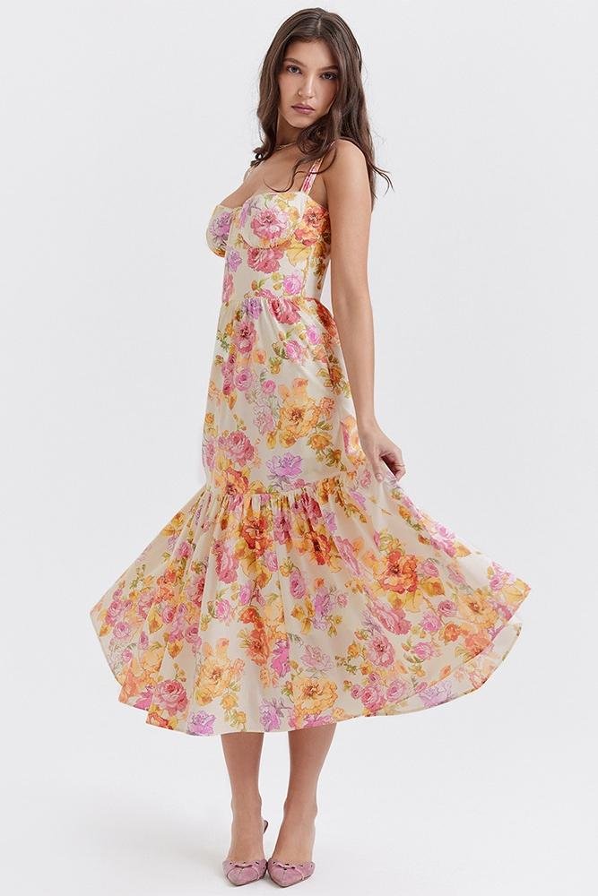 cottie-printed-flare-midi-dress-sd0020703889-pink-s-sunfere-324384 Cottie Printed Flare Midi Dress - Image 3