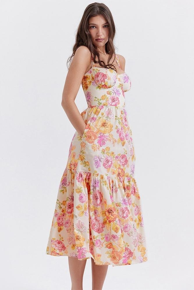 cottie-printed-flare-midi-dress-sd0020703889-pink-s-sunfere-751292 Cottie Printed Flare Midi Dress - Image 4