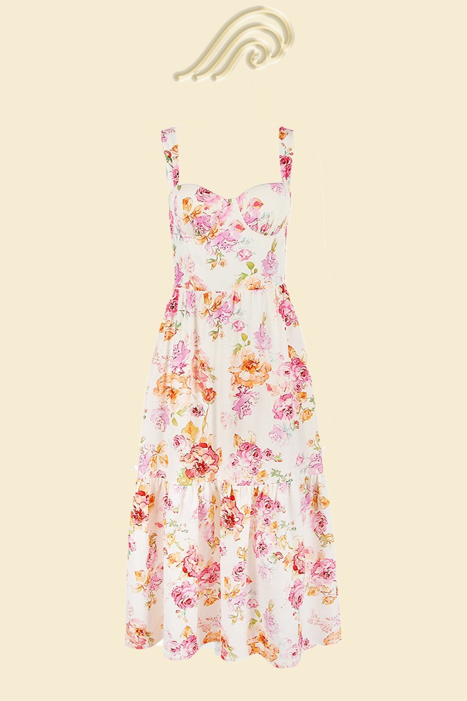 cottie-printed-flare-midi-dress-sd0020703889-pink-s-sunfere-775909 Cottie Printed Flare Midi Dress - Image 11
