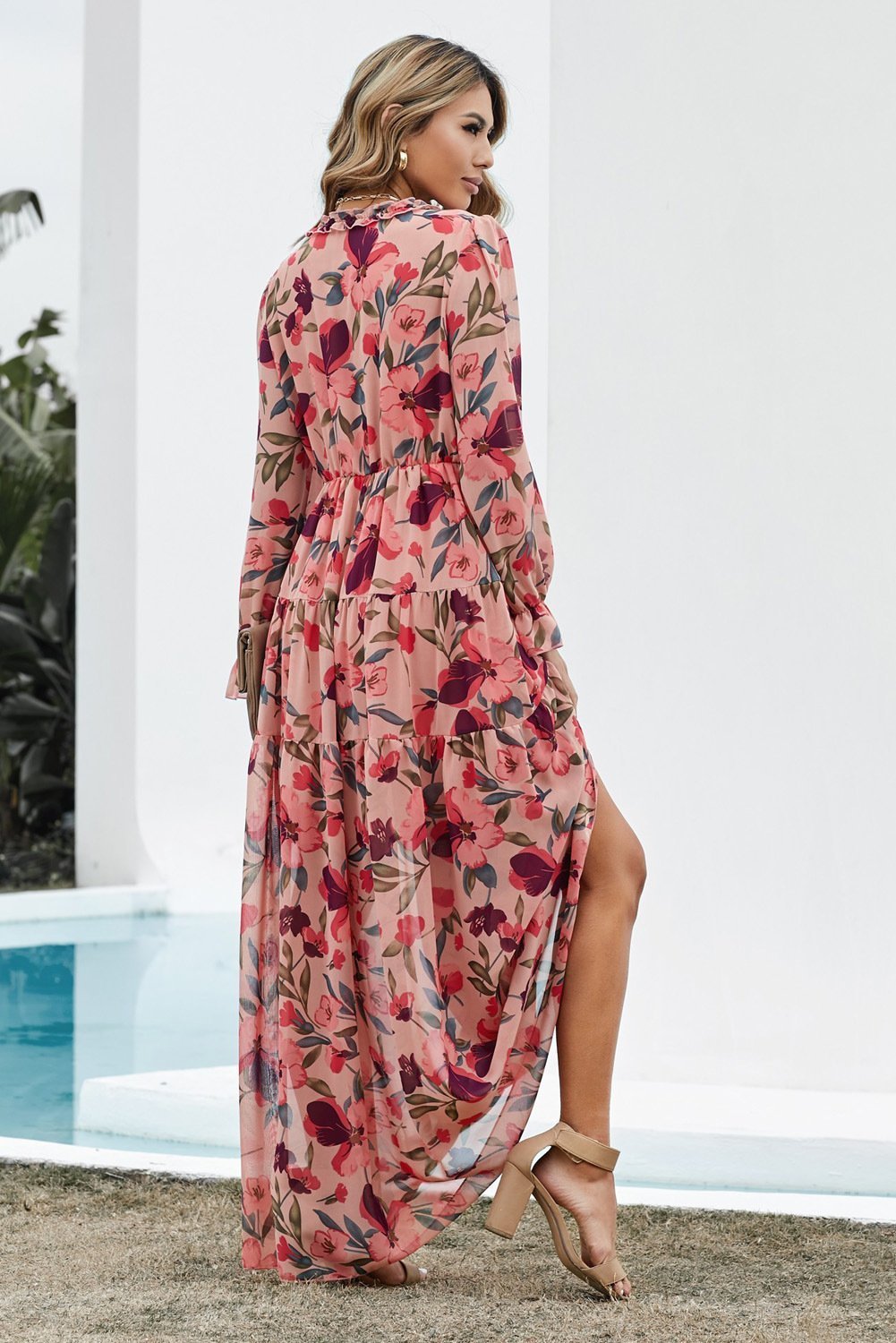dale-printed-v-neck-tiered-maxi-dress-sd00209221572-red-s-sunfere-635499 Dale Printed V-neck Tiered Maxi Dress - Image 6