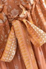 Damla Printed Gathered Halterneck Slip Maxi Dress - Image 10