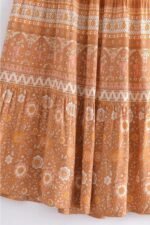 Damla Printed Gathered Halterneck Slip Maxi Dress - Image 11