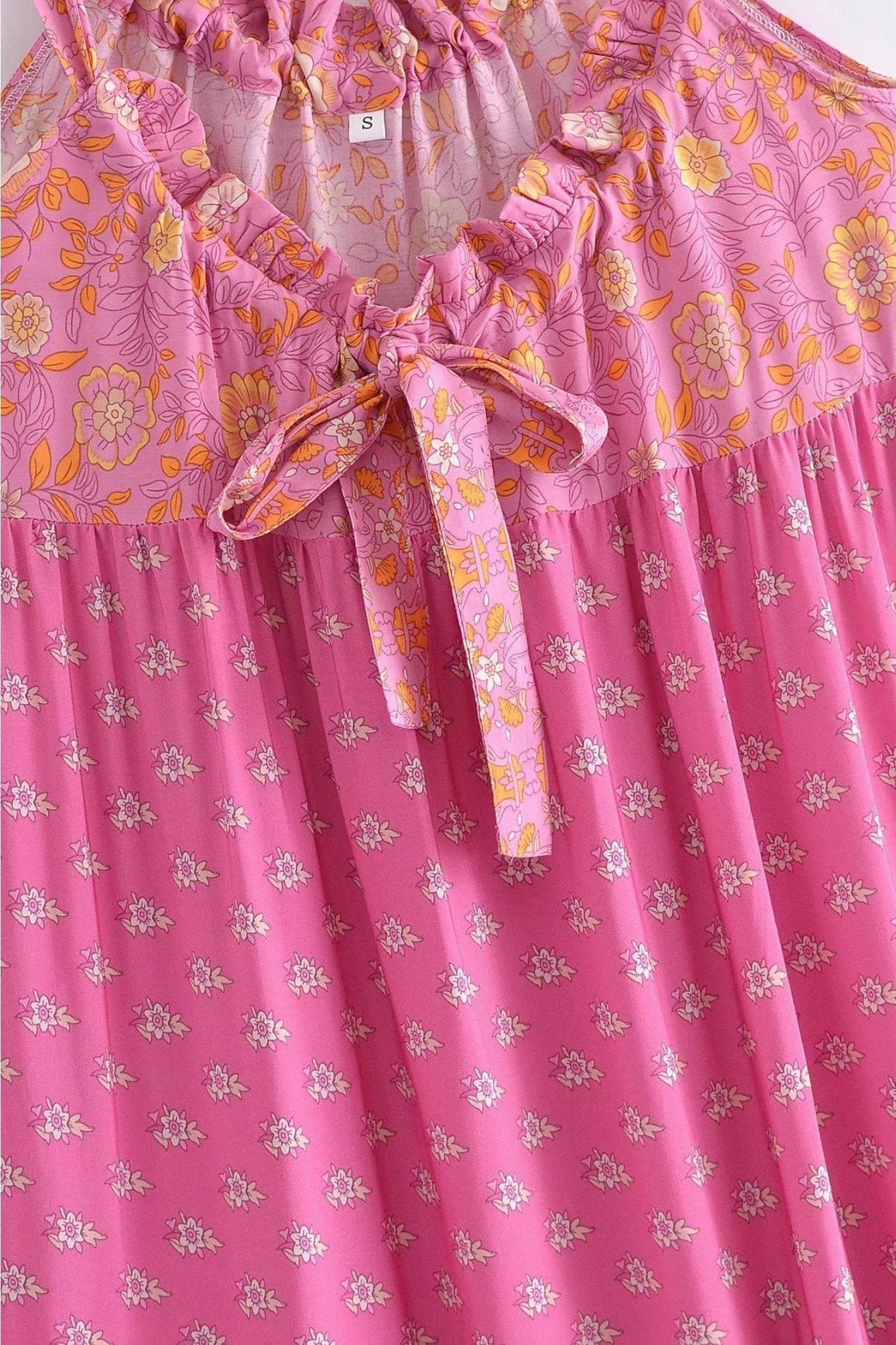 damla-printed-gathered-halterneck-slip-maxi-dress-sd0020629662-pink-s-sunfere-596864 Damla Printed Gathered Halterneck Slip Maxi Dress - Image 5