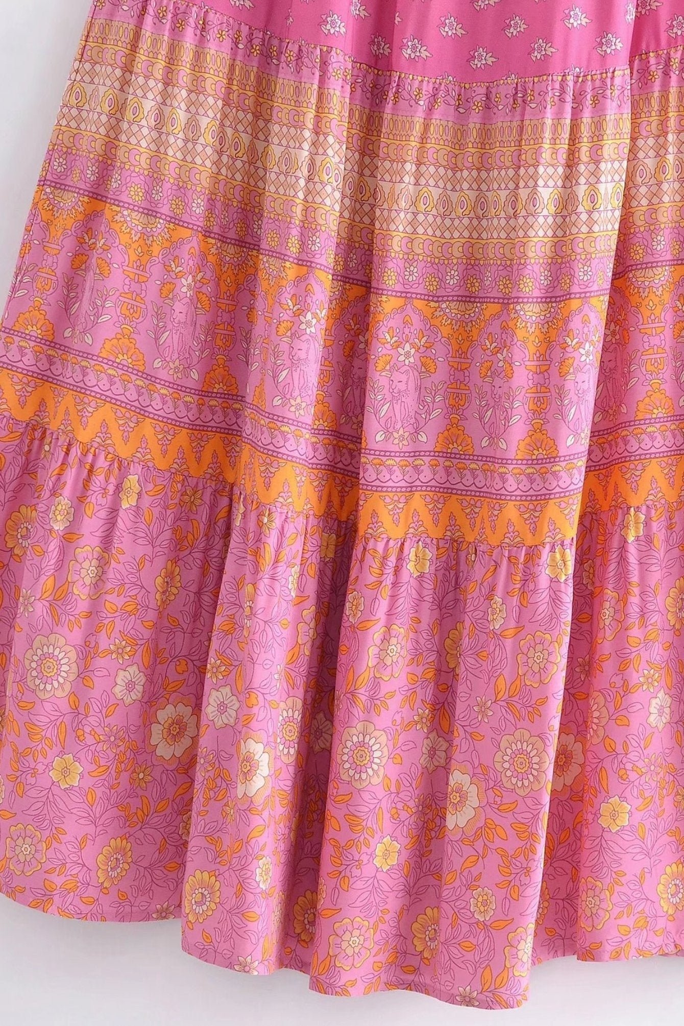 damla-printed-gathered-halterneck-slip-maxi-dress-sd0020629662-pink-s-sunfere-712988 Damla Printed Gathered Halterneck Slip Maxi Dress - Image 6