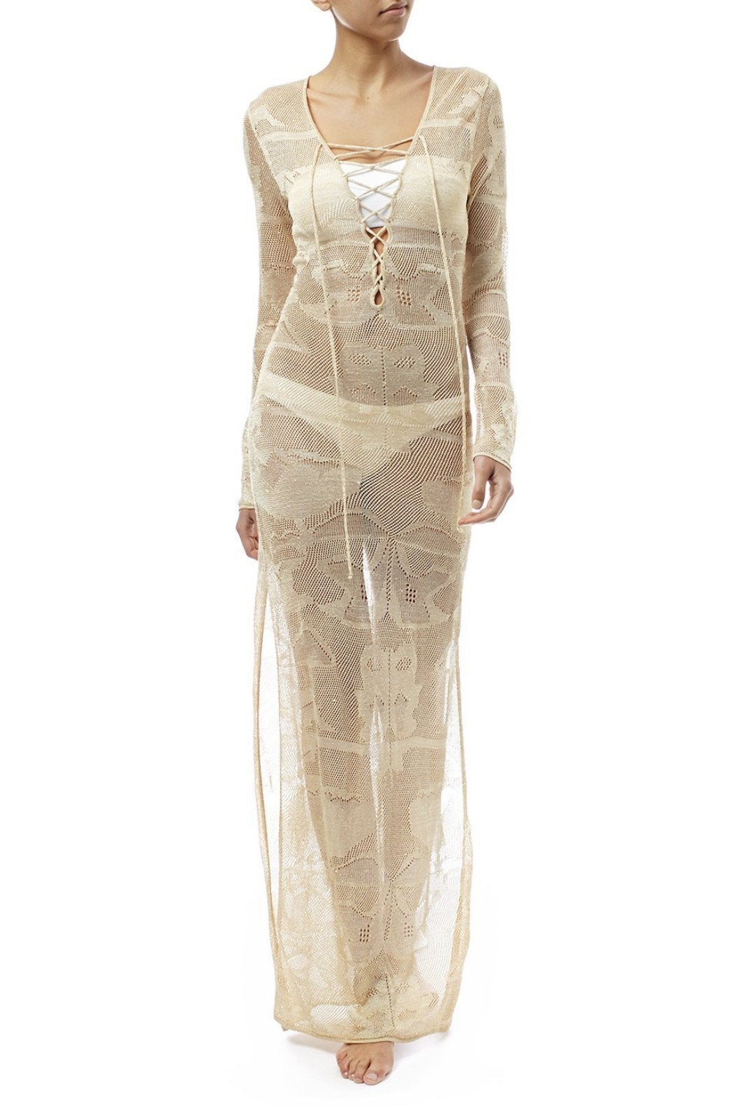 dawn-lace-up-maxi-cover-up-sw0020710817-beige-one-size-sunfere-324921 Dawn Lace-up Maxi Cover-Up - Image 2