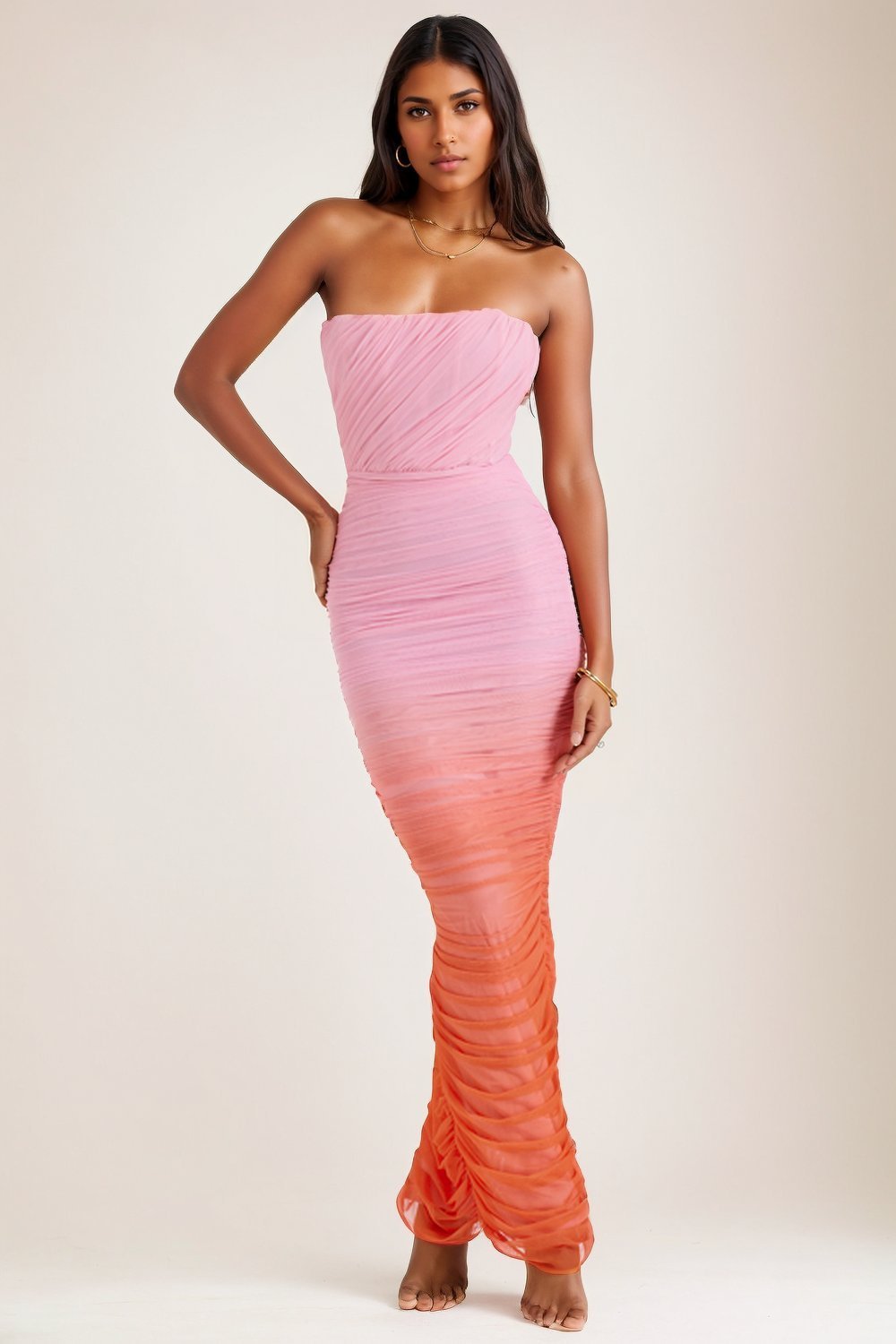 debby-printed-gathered-mesh-corset-maxi-dress-sd00211021812-pink-xs-sunfere-256962 Debby Printed Gathered Mesh Corset Maxi Dress - Image 3