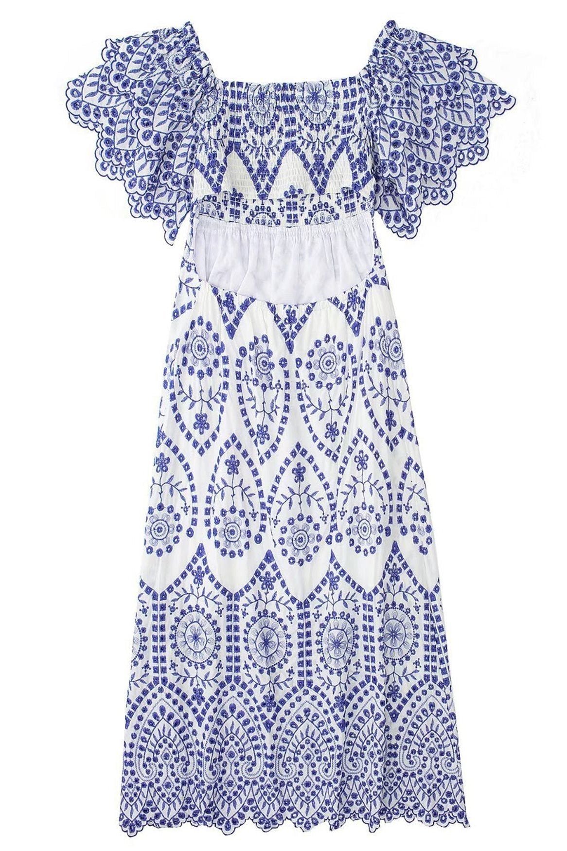 della-embroidery-lace-ruffle-shirred-midi-dress-sd00208311283-blue-xs-sunfere-879141 Della Embroidery Lace Ruffle Shirred Midi Dress - Image 5