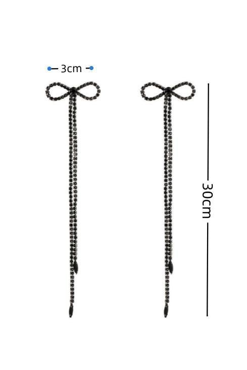 diamante-bowknot-tassel-earrings-sa00601312249-black-sunfere-255183 Diamante Bowknot Tassel Earrings - Image 7