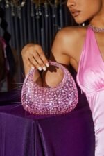 Diamante Embellished Acrylic Clutch Bag - Image 5